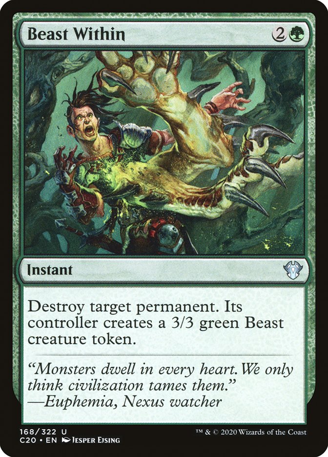 MTG Card Title: Beast Within C20/168