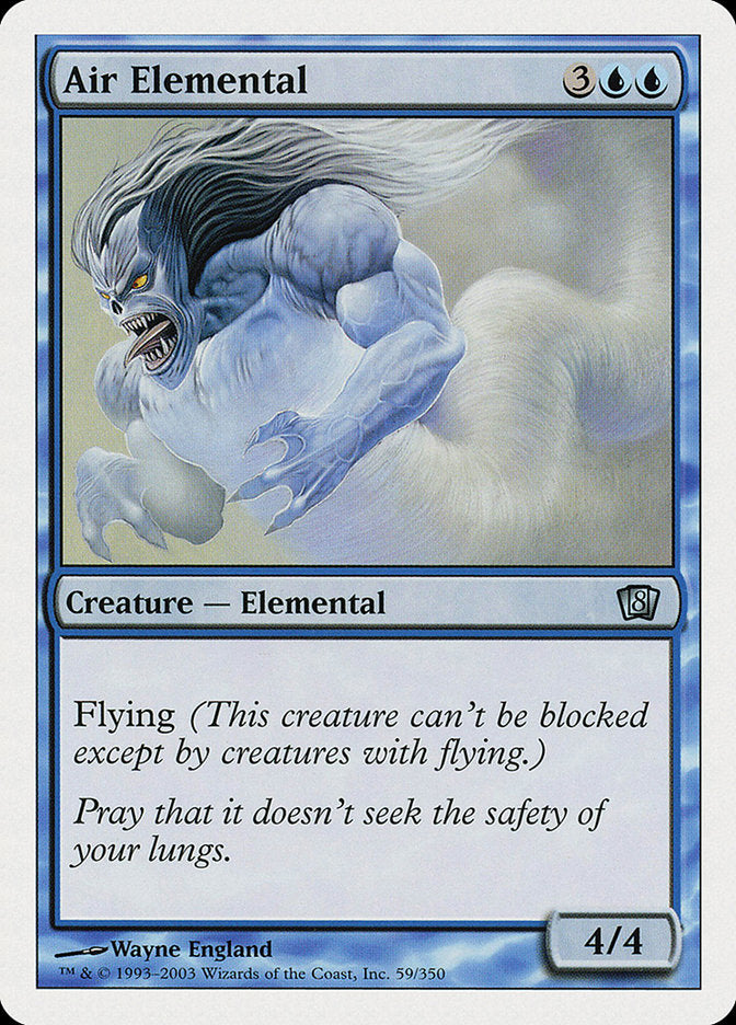 MTG Card Title: Air Elemental 8ED/59