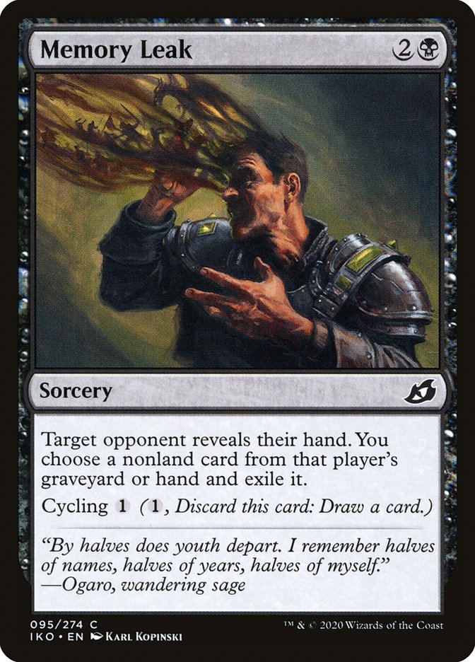 MTG Card Title: Memory Leak IKO/95