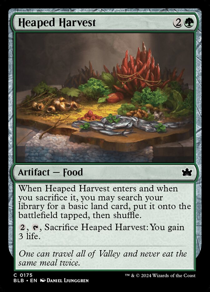 MTG Card Title: Heaped Harvest BLB/175