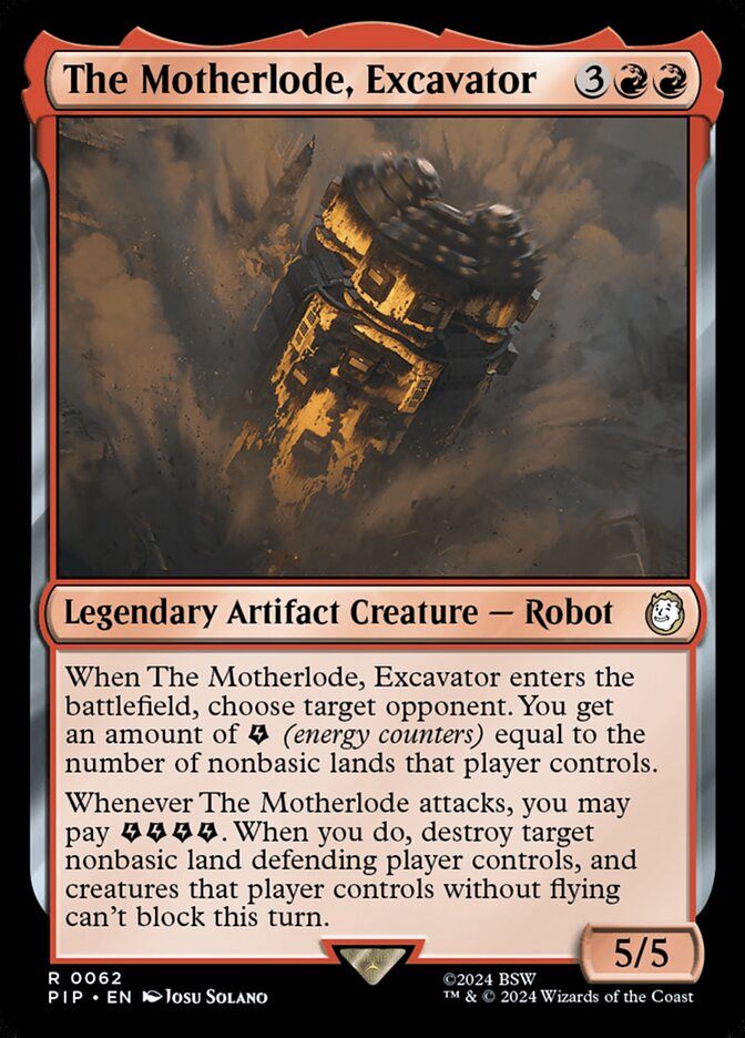 MTG Card Title: The Motherlode, Excavator PIP/62