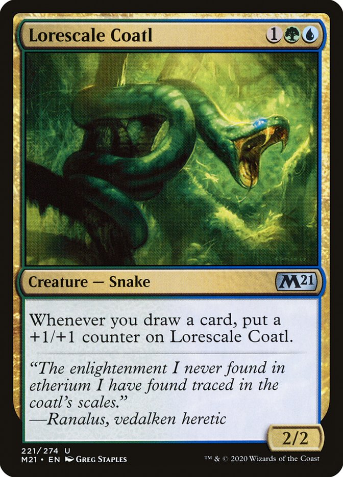 MTG Card Title: Lorescale Coatl M21/221