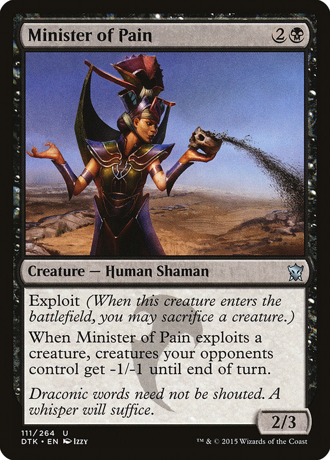 MTG Card Title: Minister of Pain DTK/111
