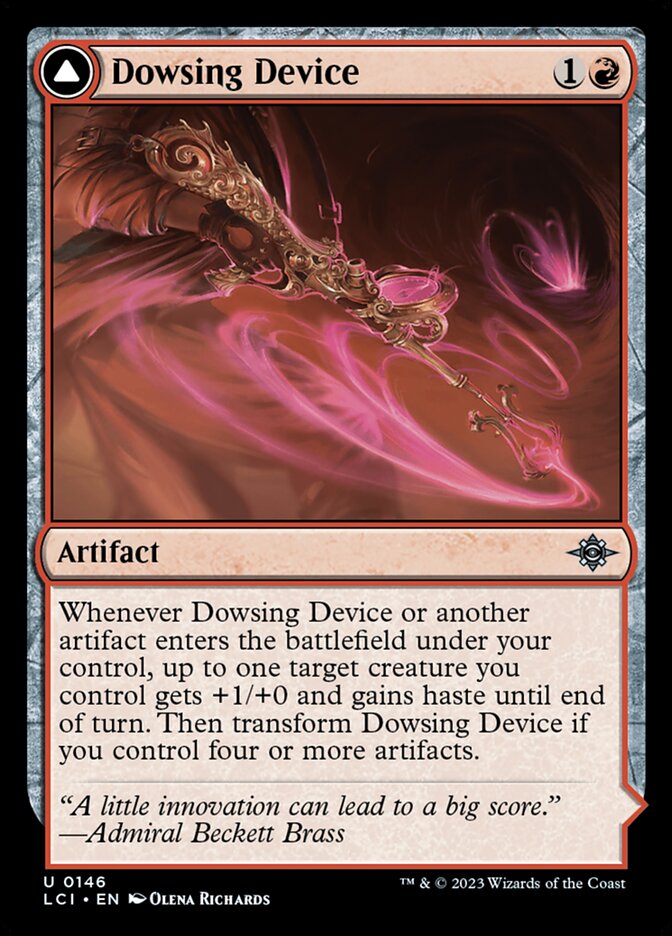 MTG Card Title: Dowsing Device // Geode Grotto LCI/146