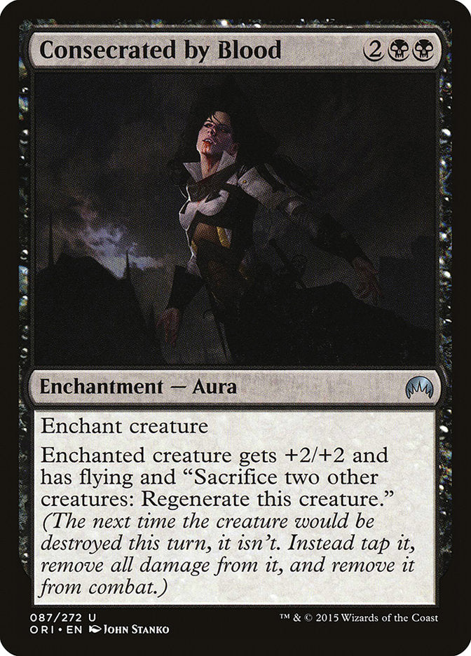 MTG Card Title: Consecrated by Blood ORI/87