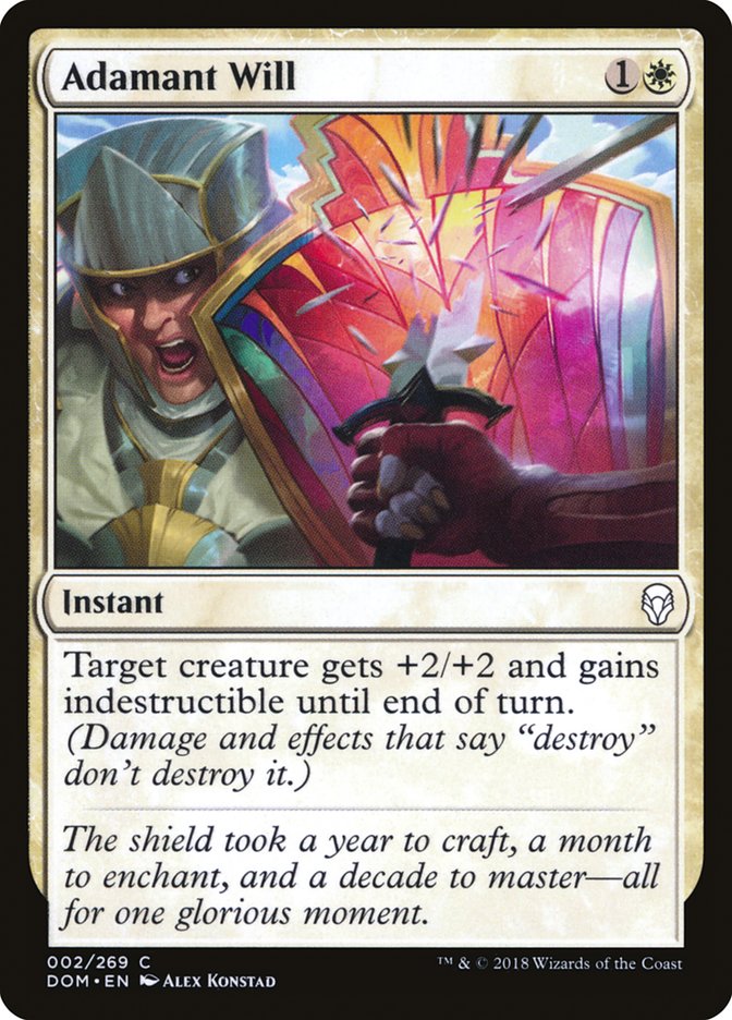 MTG Card Title: Adamant Will DOM/2