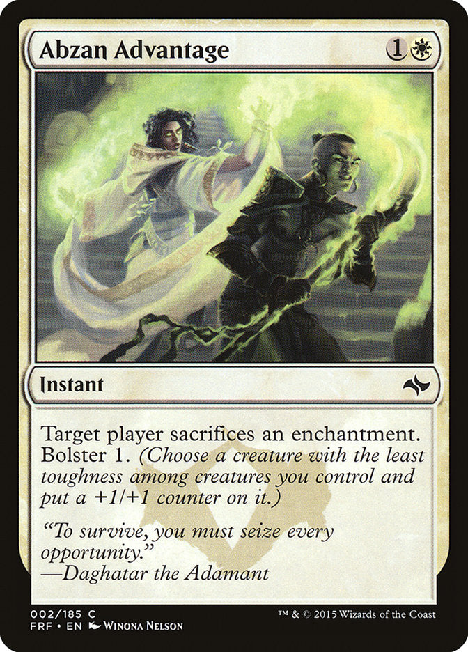 MTG Card Title: Abzan Advantage FRF/2