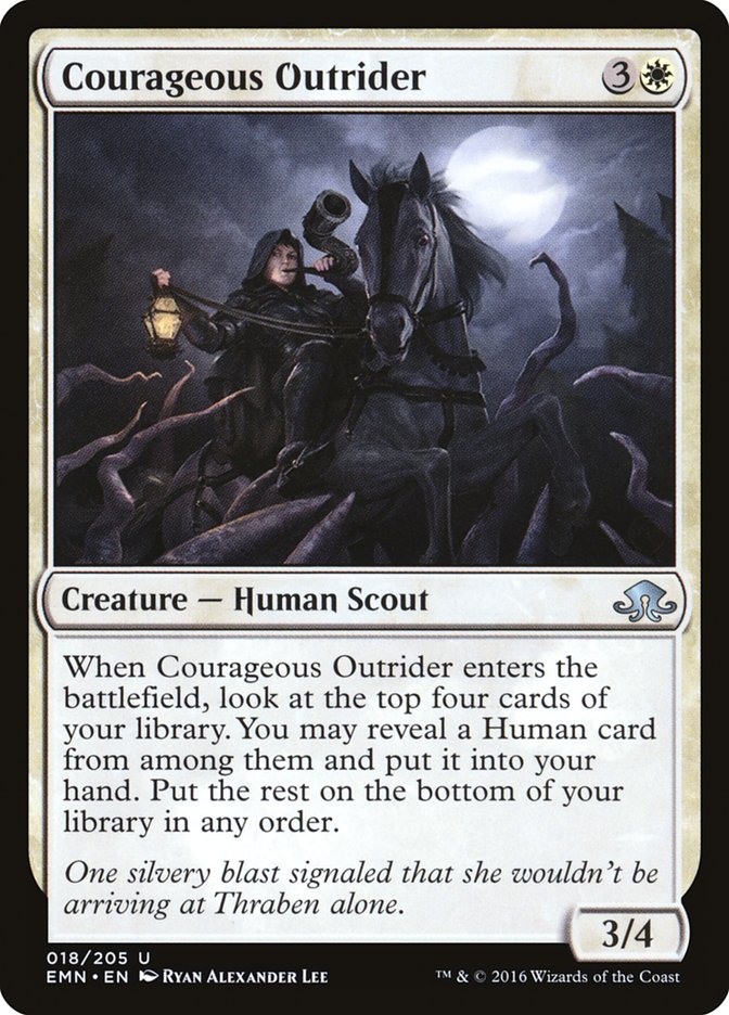 MTG Card Title: Courageous Outrider EMN/18