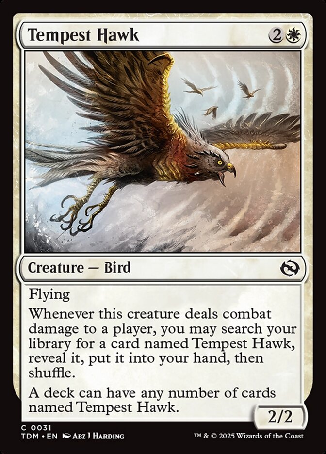 MTG Card Title: Tempest Hawk TDM/31