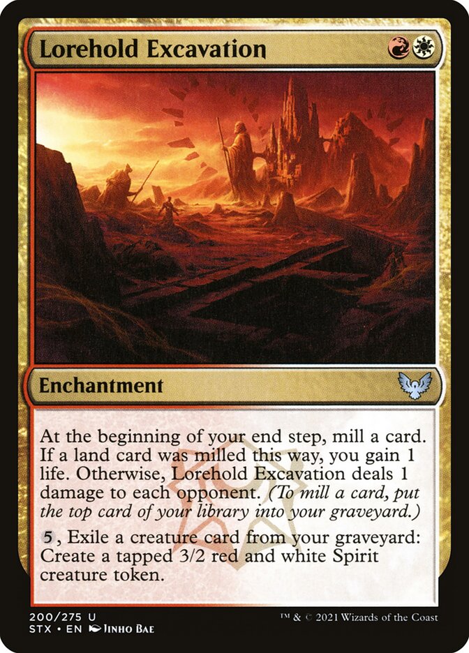 MTG Card Title: Lorehold Excavation STX/200