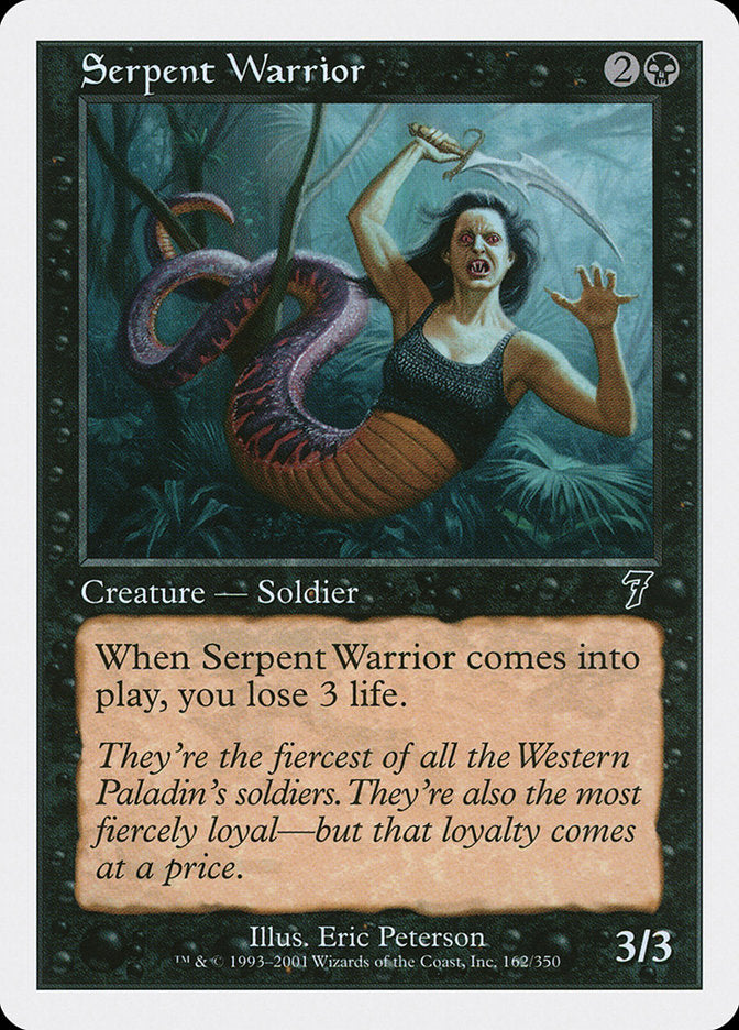 MTG Card Title: Serpent Warrior 7ED/162