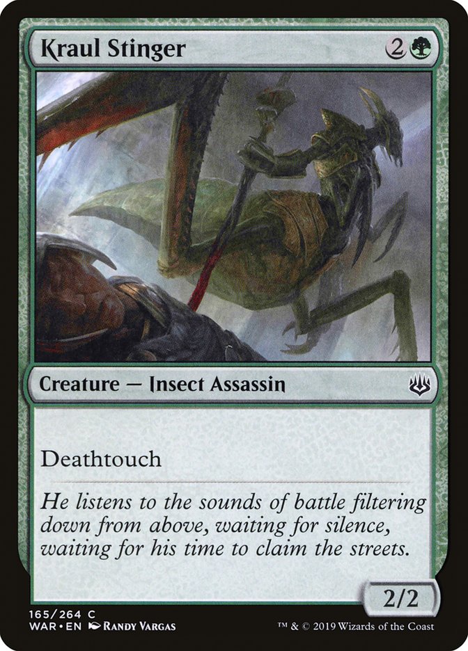 MTG Card Title: Kraul Stinger WAR/165