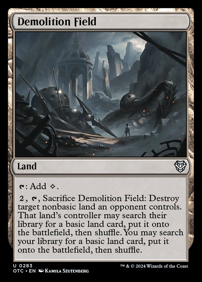 MTG Card Title: Demolition Field OTC/283