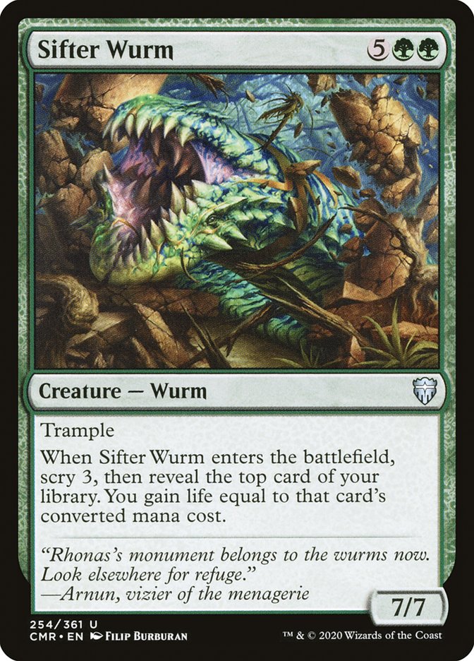 MTG Card Title: Sifter Wurm CMR/254