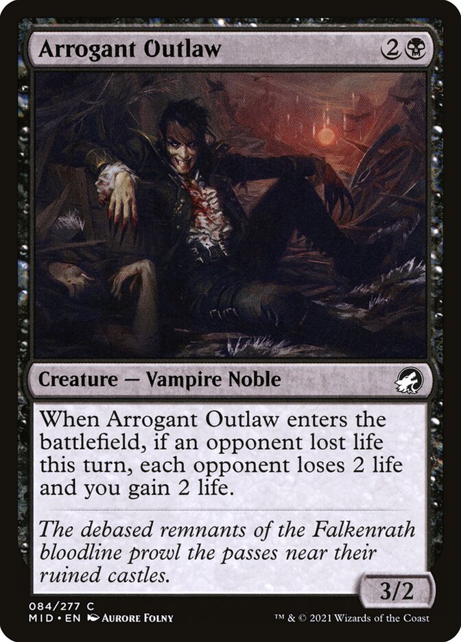 MTG Card Title: Arrogant Outlaw MID/84