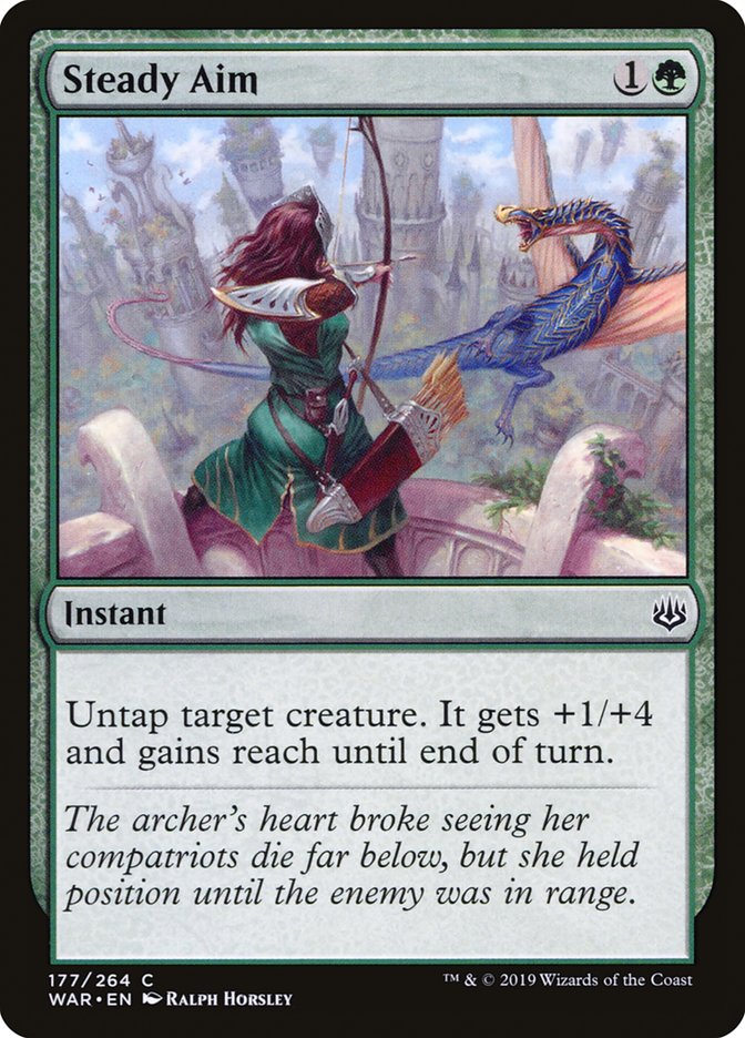 MTG Card Title: Steady Aim WAR/177