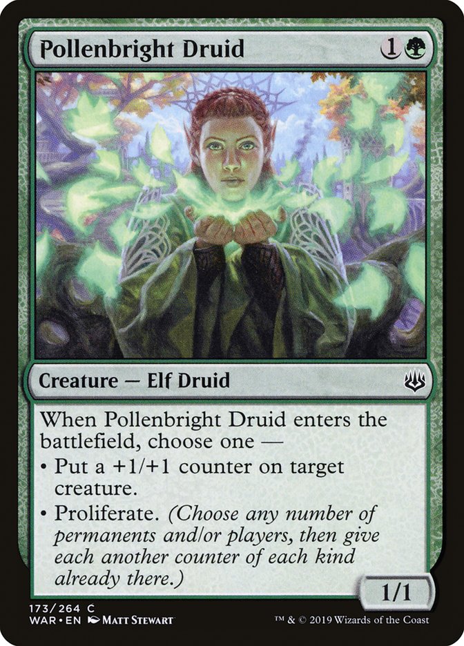 MTG Card Title: Pollenbright Druid WAR/173