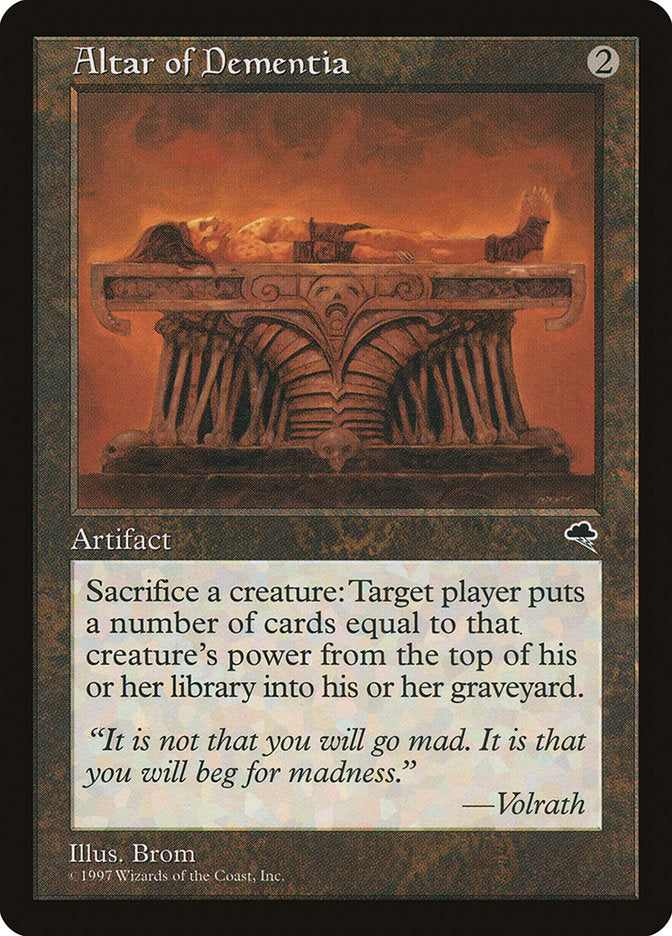MTG Card Title: Altar of Dementia TMP/276