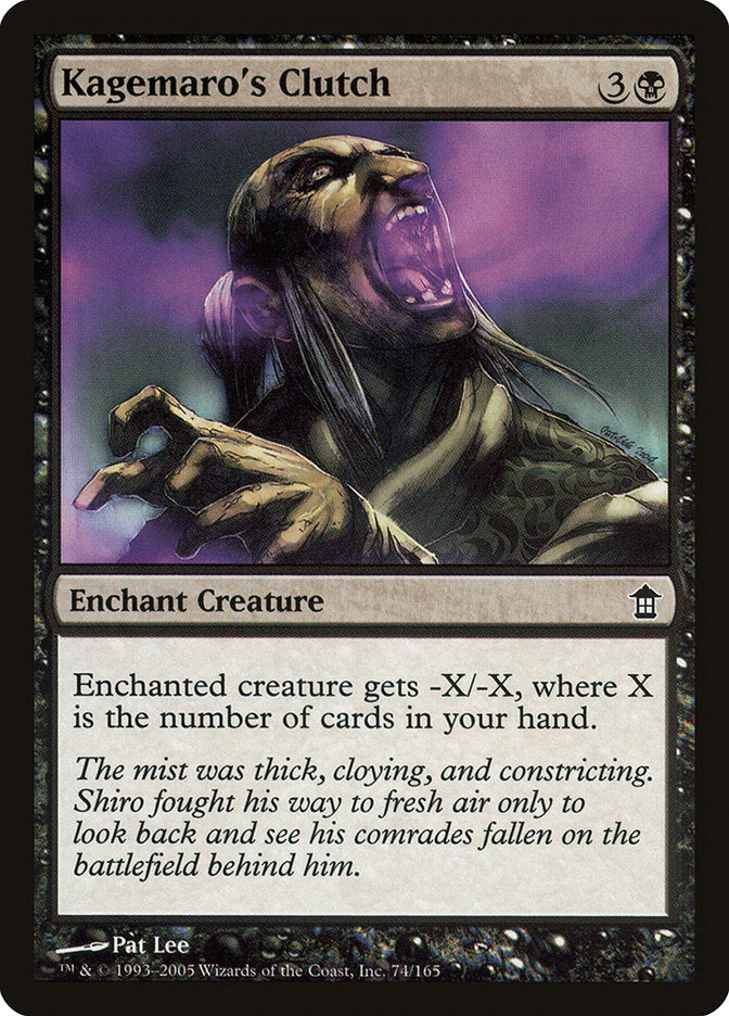 MTG Card Title: Kagemaro's Clutch SOK/74