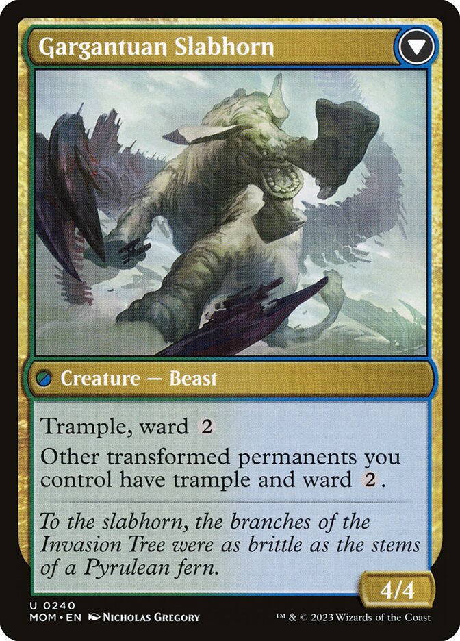 Invasion of Pyrulea // Gargantuan Slabhorn MOM/240