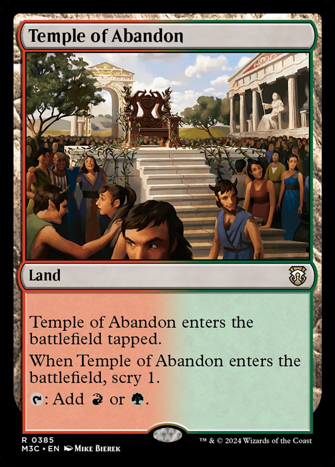 MTG Card Title: Temple of Abandon M3C/385