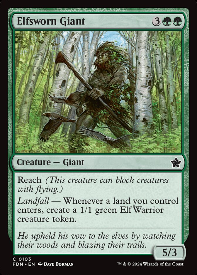 MTG Card Title: Elfsworn Giant FDN/103