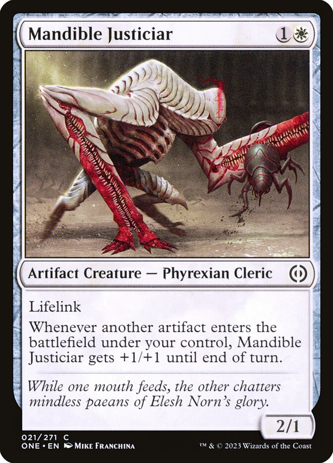 MTG Card Title: Mandible Justiciar ONE/21