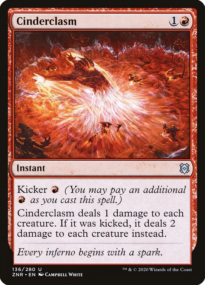 MTG Card Title: Cinderclasm ZNR/136