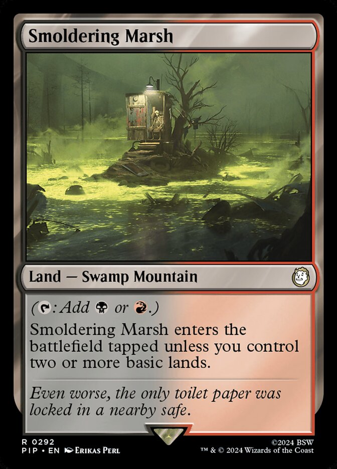 MTG Card Title: Smoldering Marsh PIP/292