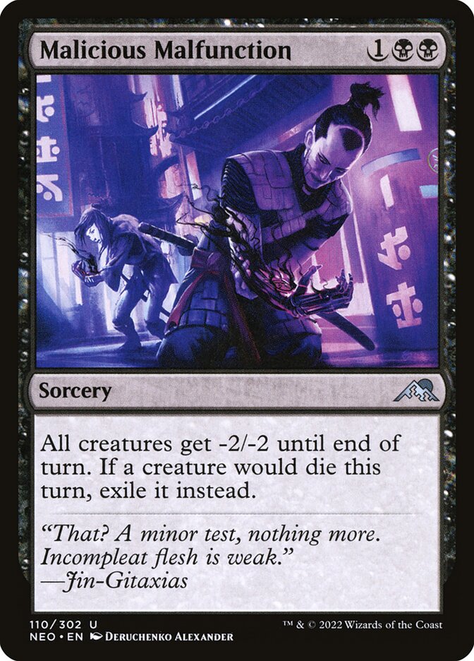 MTG Card Title: Malicious Malfunction NEO/110