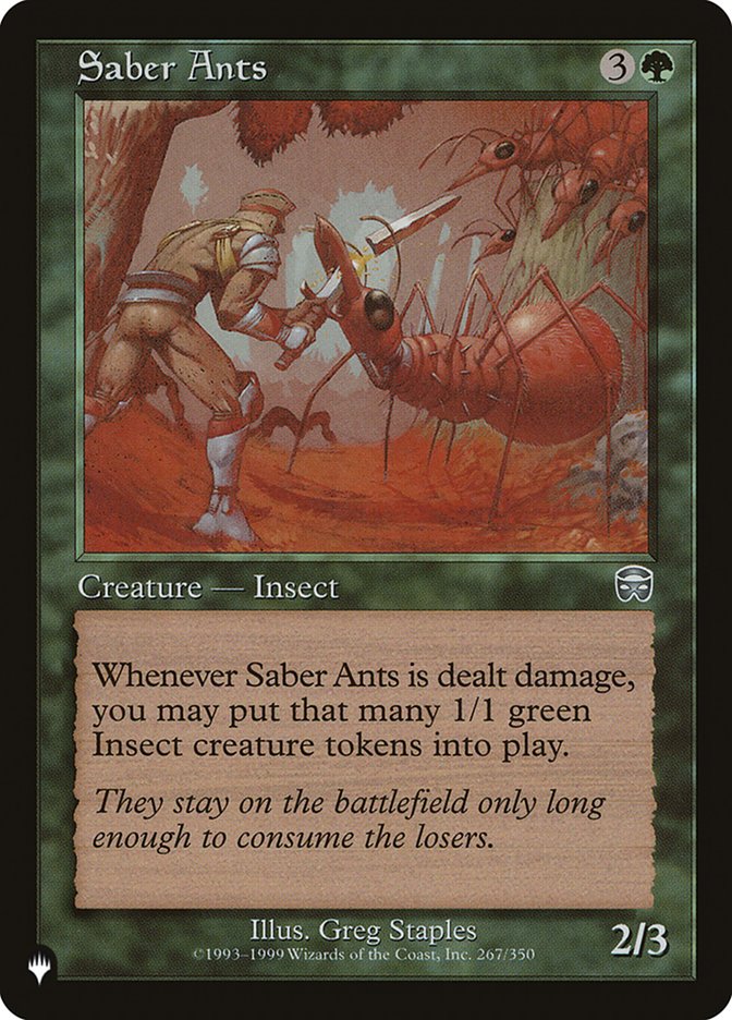 MTG Card Title: Saber Ants PLST/MMQ-267