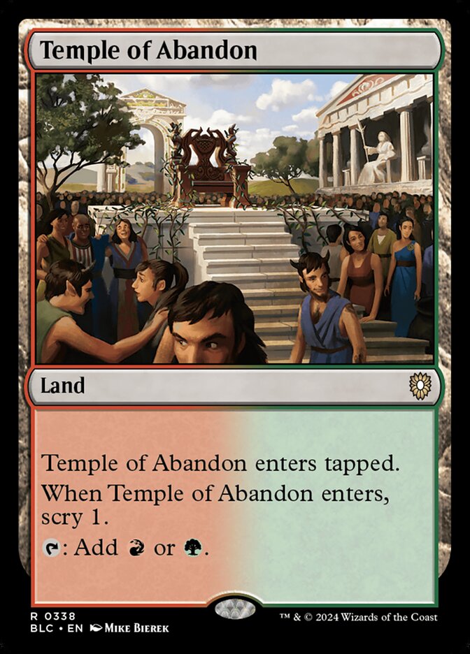 MTG Card Title: Temple of Abandon BLC/338