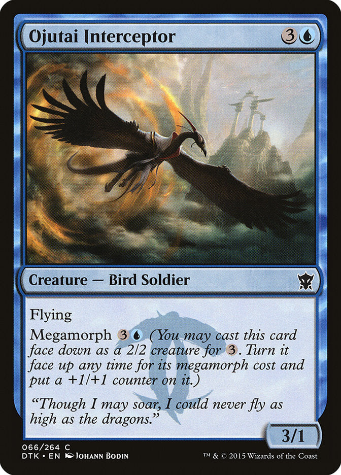 MTG Card Title: Ojutai Interceptor DTK/66