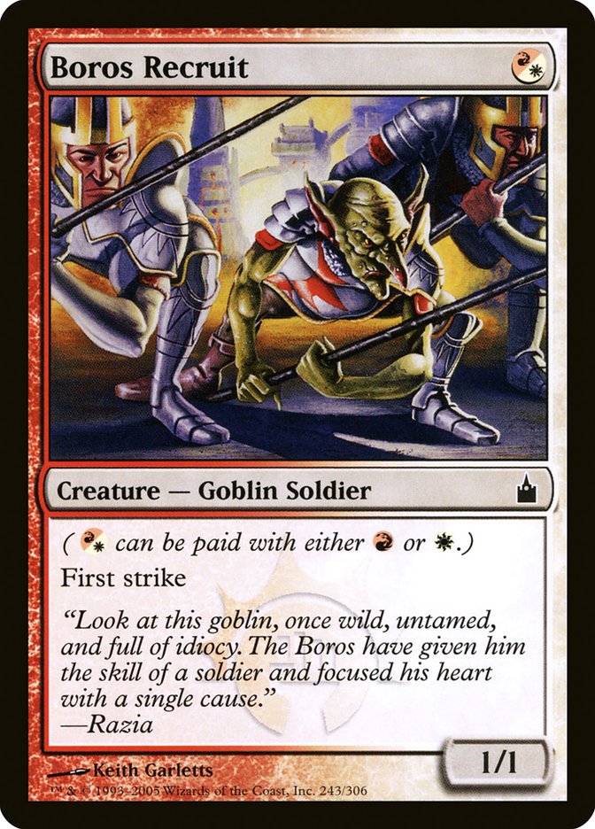 MTG Card Title: Boros Recruit RAV/243
