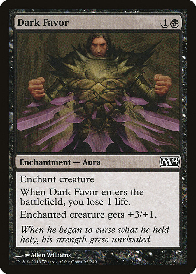 MTG Card Title: Dark Favor M14/92