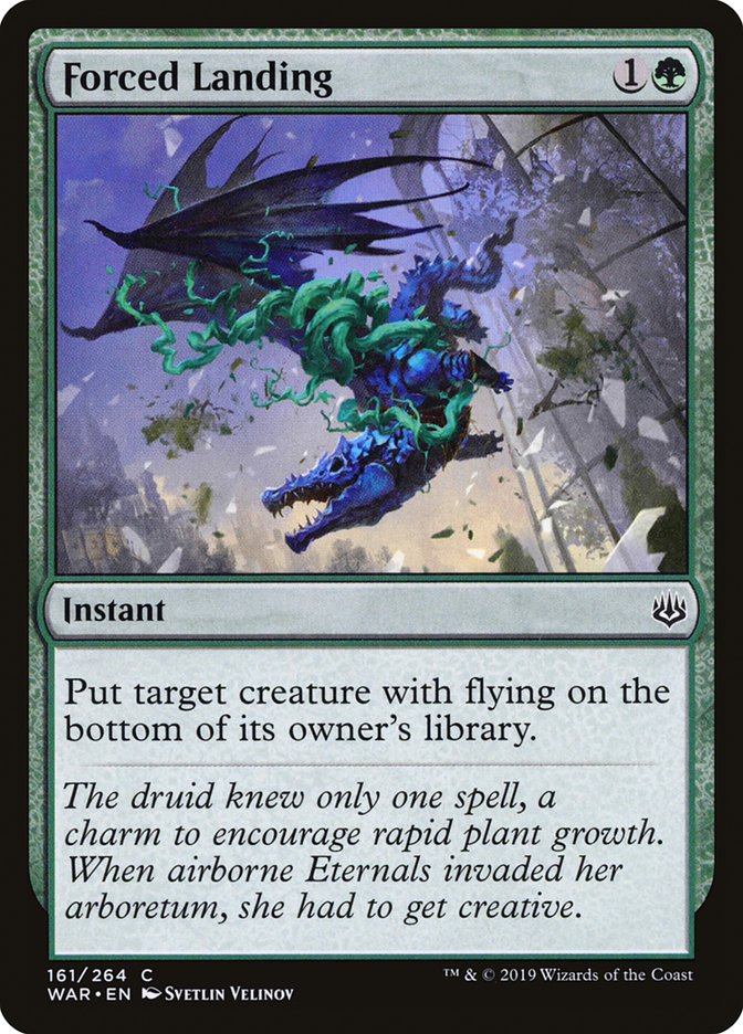 MTG Card Title: Forced Landing WAR/161