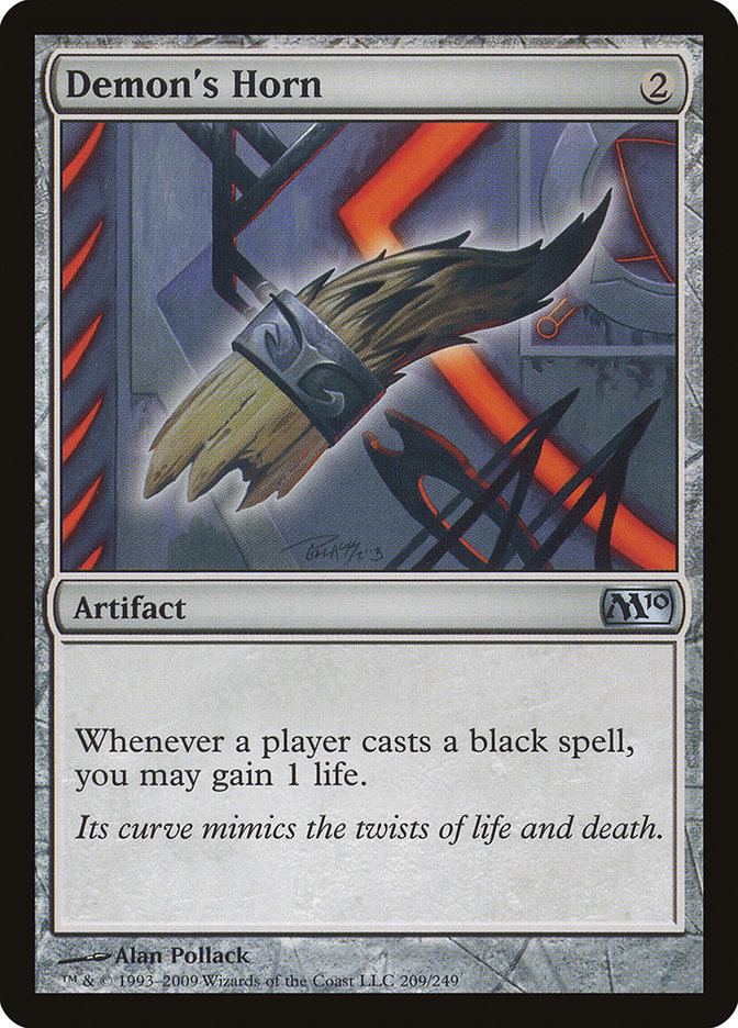 MTG Card Title: Demon's Horn M10/209