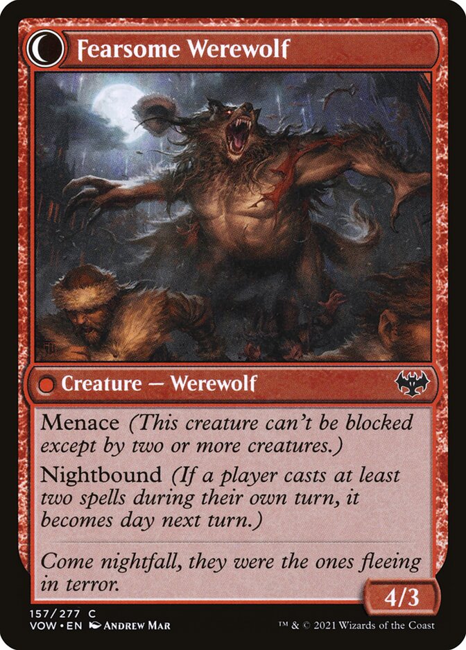 Fearful Villager // Fearsome Werewolf VOW/157