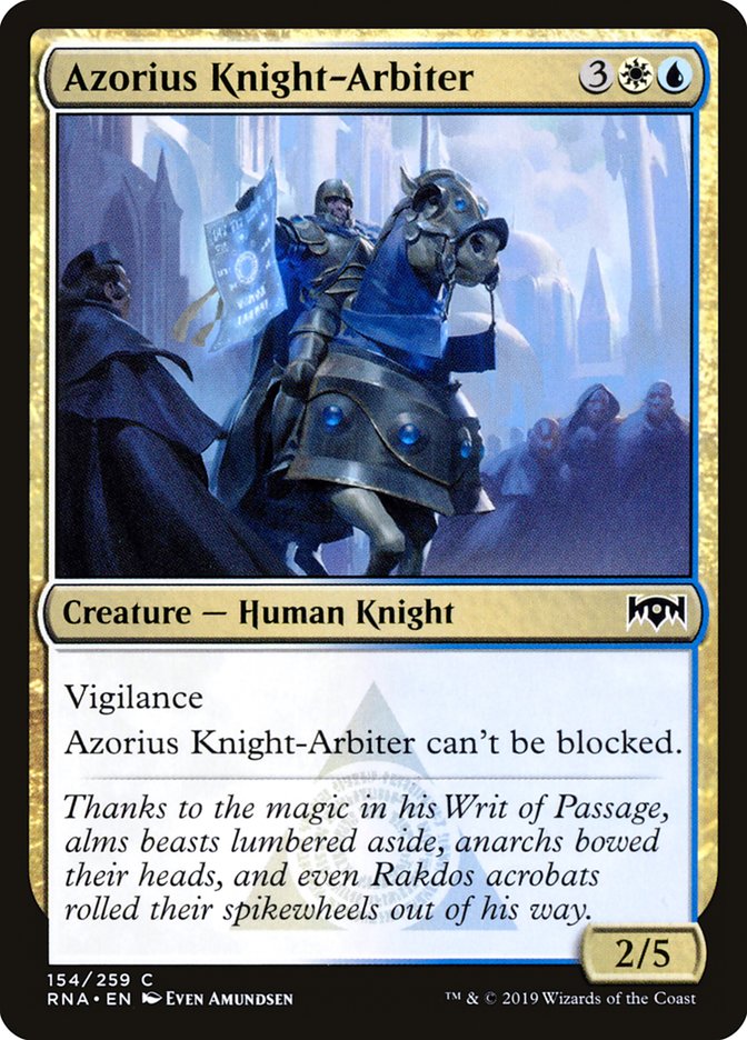 MTG Card Title: Azorius Knight-Arbiter RNA/154