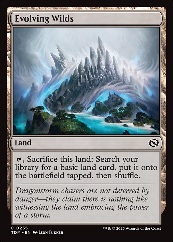MTG Card Title: Evolving Wilds TDM/255