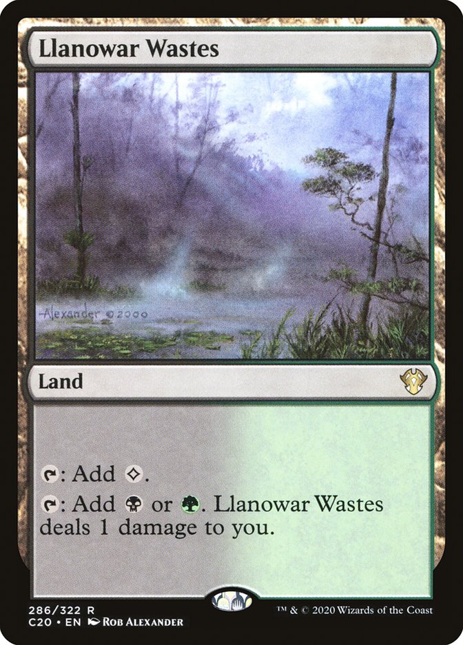 MTG Card Title: Llanowar Wastes C20/286