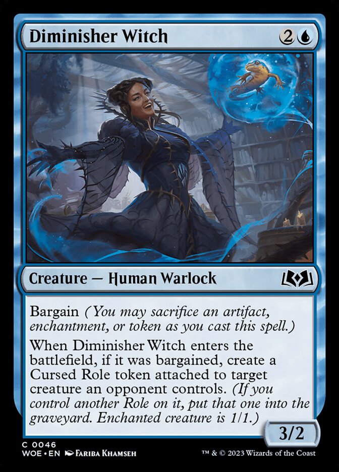 MTG Card Title: Diminisher Witch WOE/46