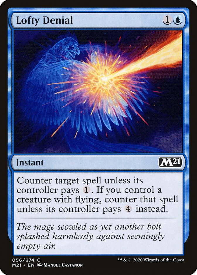 MTG Card Title: Lofty Denial M21/56
