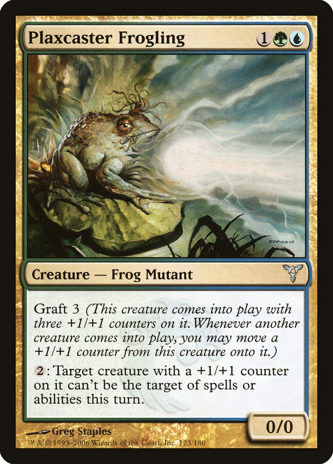 MTG Card Title: Plaxcaster Frogling DIS/123