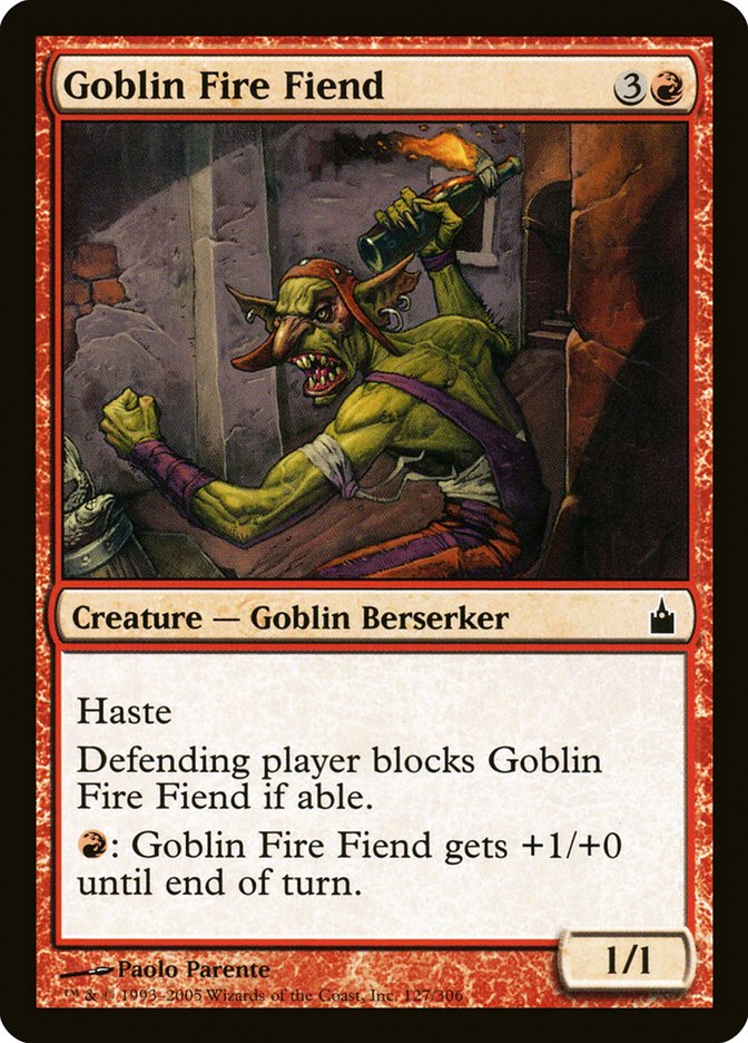 MTG Card Title: Goblin Fire Fiend RAV/127