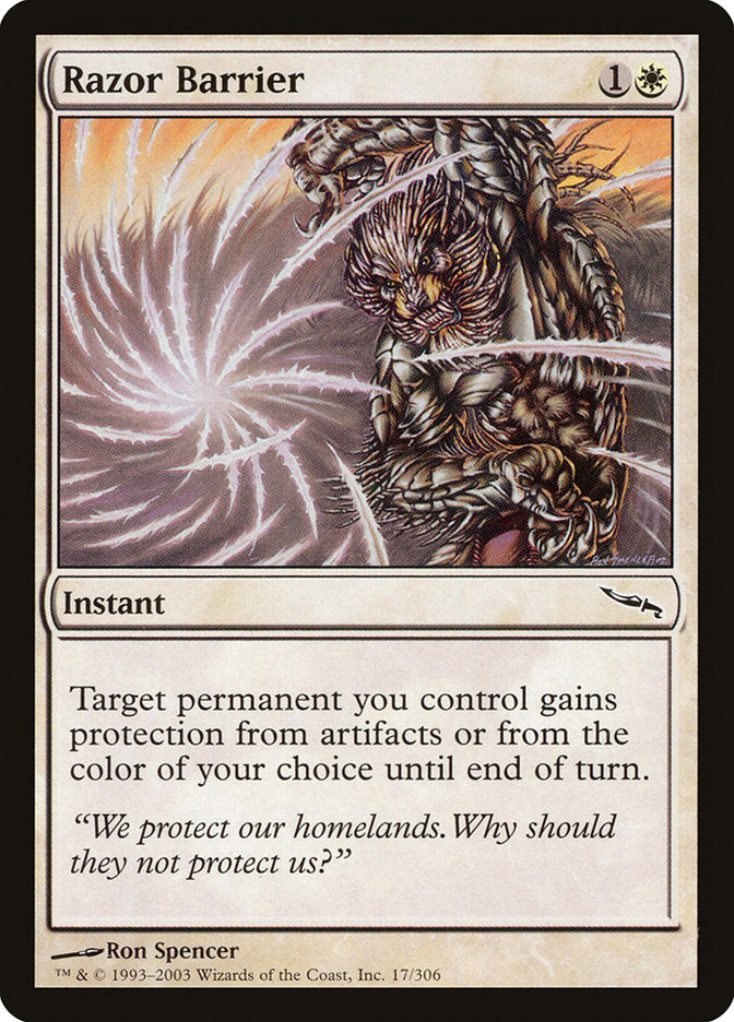 MTG Card Title: Razor Barrier MRD/17