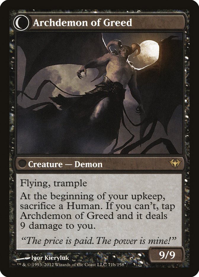 Ravenous Demon // Archdemon of Greed DKA/71