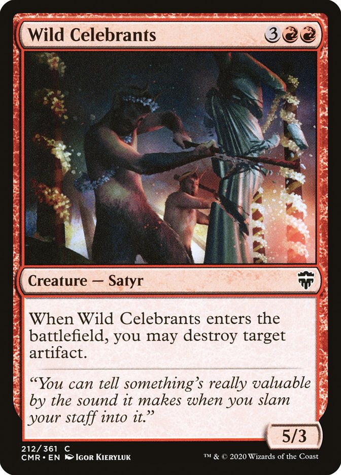 MTG Card Title: Wild Celebrants CMR/212