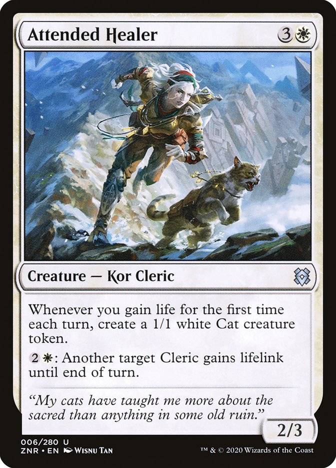 MTG Card Title: Attended Healer ZNR/6