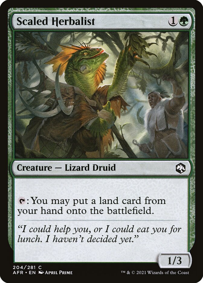 MTG Card Title: Scaled Herbalist AFR/204